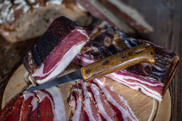 Food-Fotografie, Brotzeit mit Speck