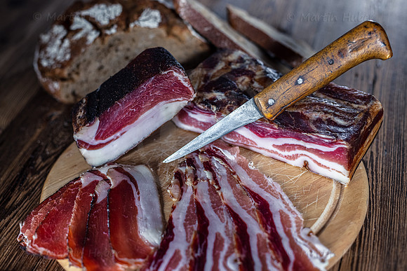Food-Fotografie, Brotzeit mit Speck