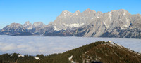 Wetter, Inversion, Nebel im Tal, Sonne im Gebirge