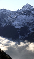 Hochgolling im Schnee, Nebel im Untertal