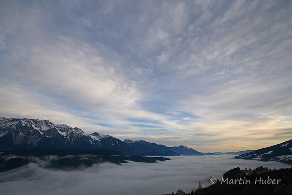 Blick ins nebelige Ennstal