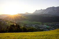 Sonnenuntergang, Schladming und Dachstein