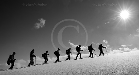 Schneeschuhwanderer auf dem Rossfeld