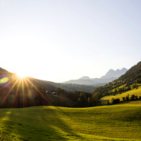 Sonnenuntergang, Untertal und Dachstein