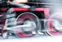Taurachbahn mit Dampflokomotive im Winter