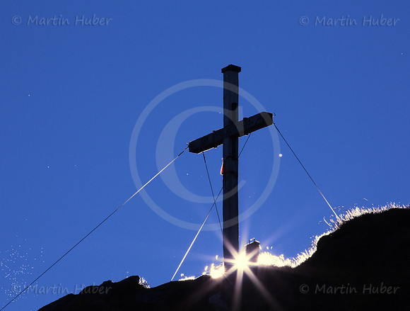 Gipfelkreuz Krahbergzinken - Sonnenaufgang