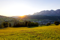 Sonnenuntergang, Schladming und Dachstein
