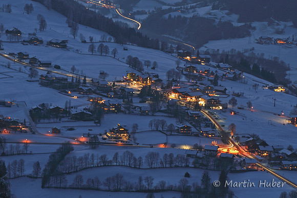Rohrmoos in der Abenddämmerung