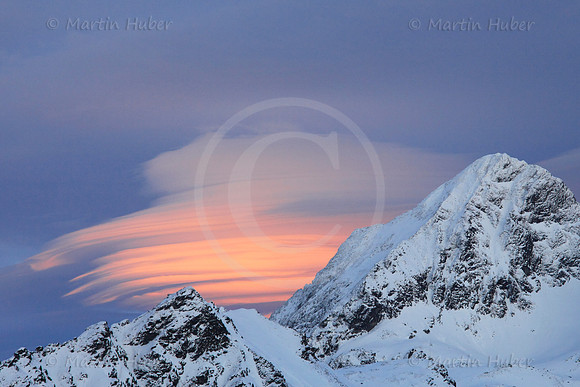 Sonnenuntergang am Höchstein / Föhnstimmung