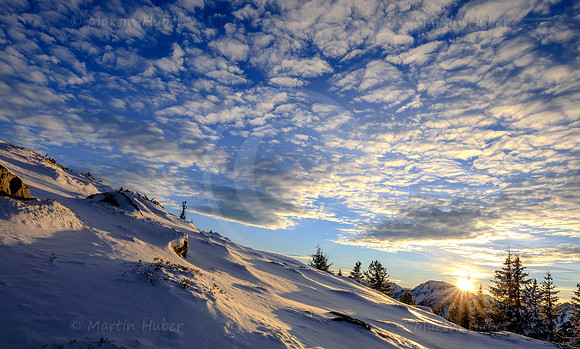 Sonnenuntergang auf dem Roßfeld