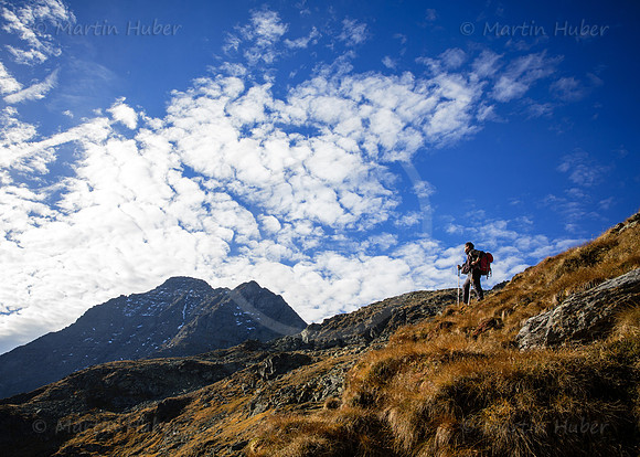 Der Wanderer, der Hochgolling und die Herbstwolken
