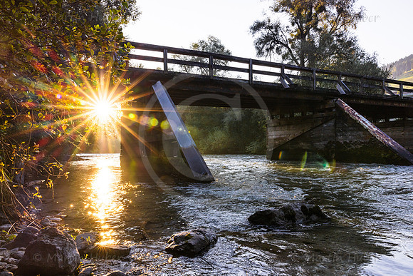 Die Enns nahe Lehen-Brücke