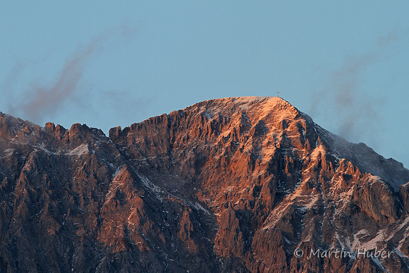 Scheichenspitz (2.667 m) im Sonnenuntergangslicht