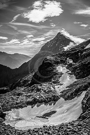 Die Schneefelder, die Wolken und der Hochgolling