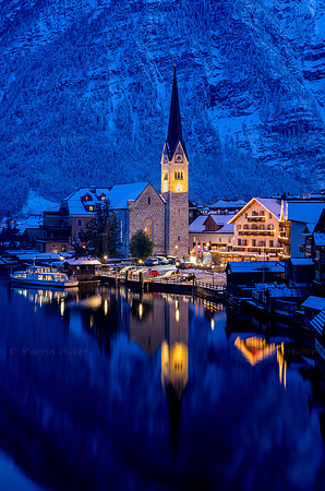 Blaue Stunde in Hallstatt