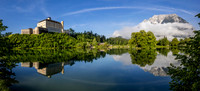 Schloss Trautenfels, Spiegelung, Sommer