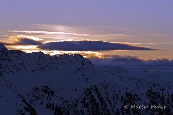 Sonnenuntergangsstimmung rund um den Krügerzinken