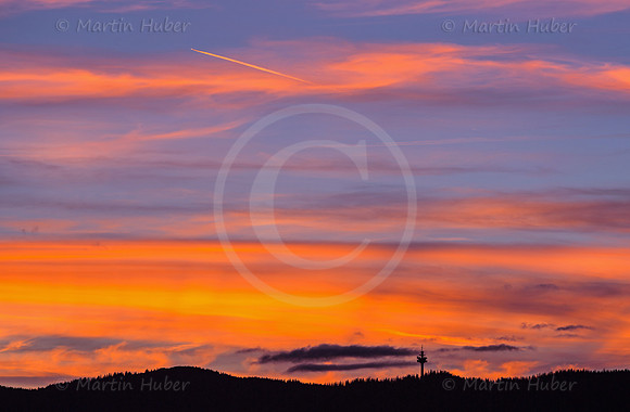 Abendrot ueber dem Rossbrand