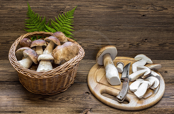 Food-Fotografie, Steinpilze und Herrenpilze