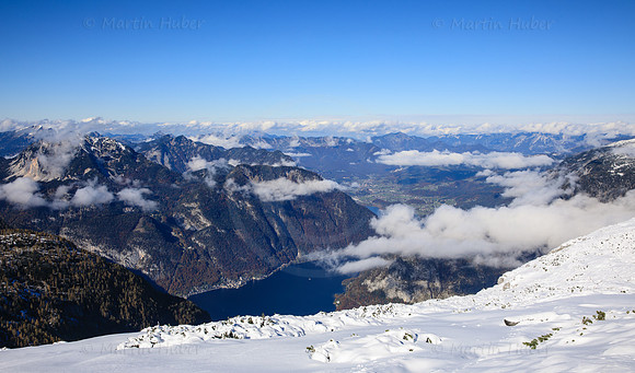 Hallstatt, Tiefblick vom Krippenstein