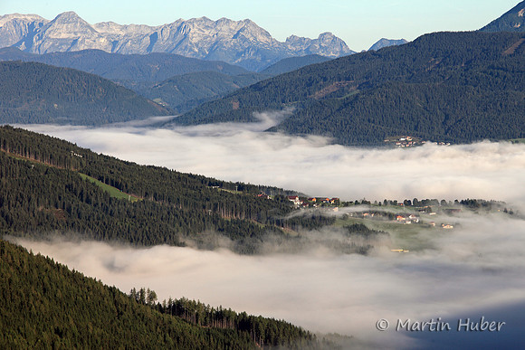 Das obere Rohrmoos an der Nebelgrenze