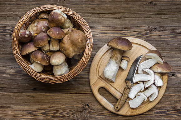 Food-Fotografie, Steinpilze und Herrenpilze