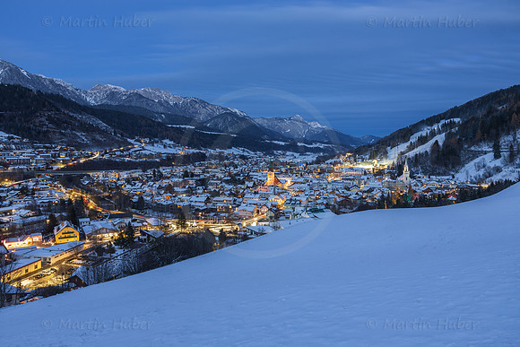 Winter, Blaue Stunde in Schladming